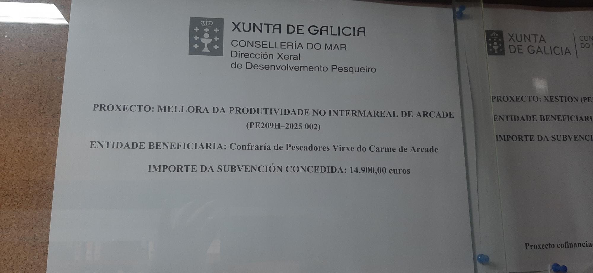 Cartel coa publicidade no taboleiro