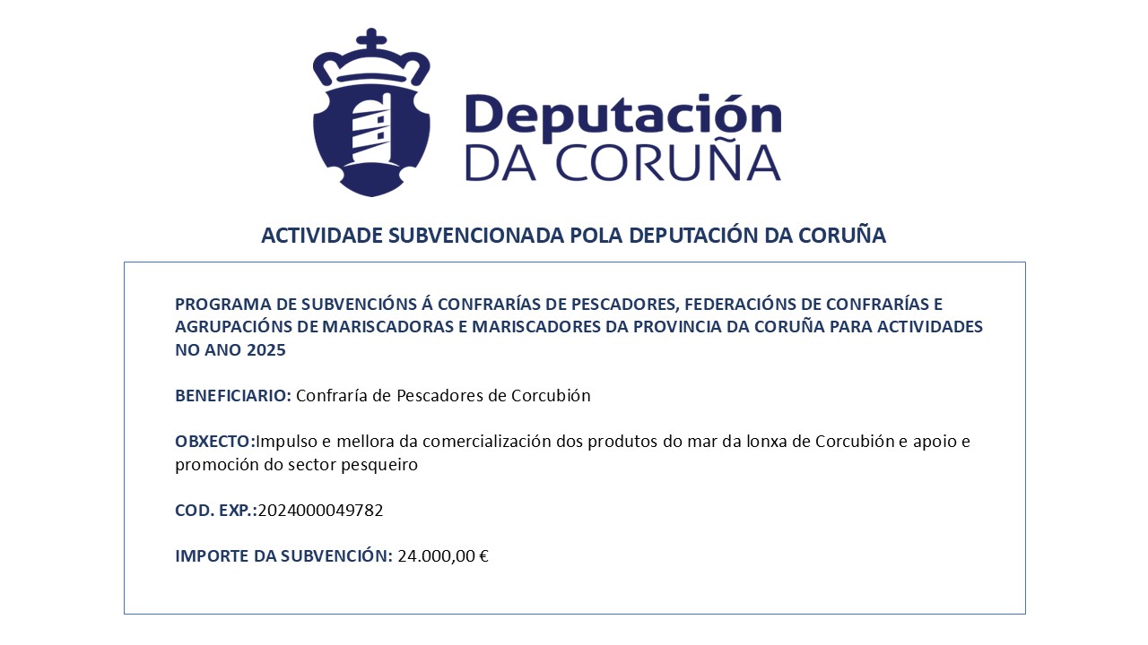 ACTIVIDADE SUBVENCIONADA POLA DEPUTACIÓN DA CORUÑA 