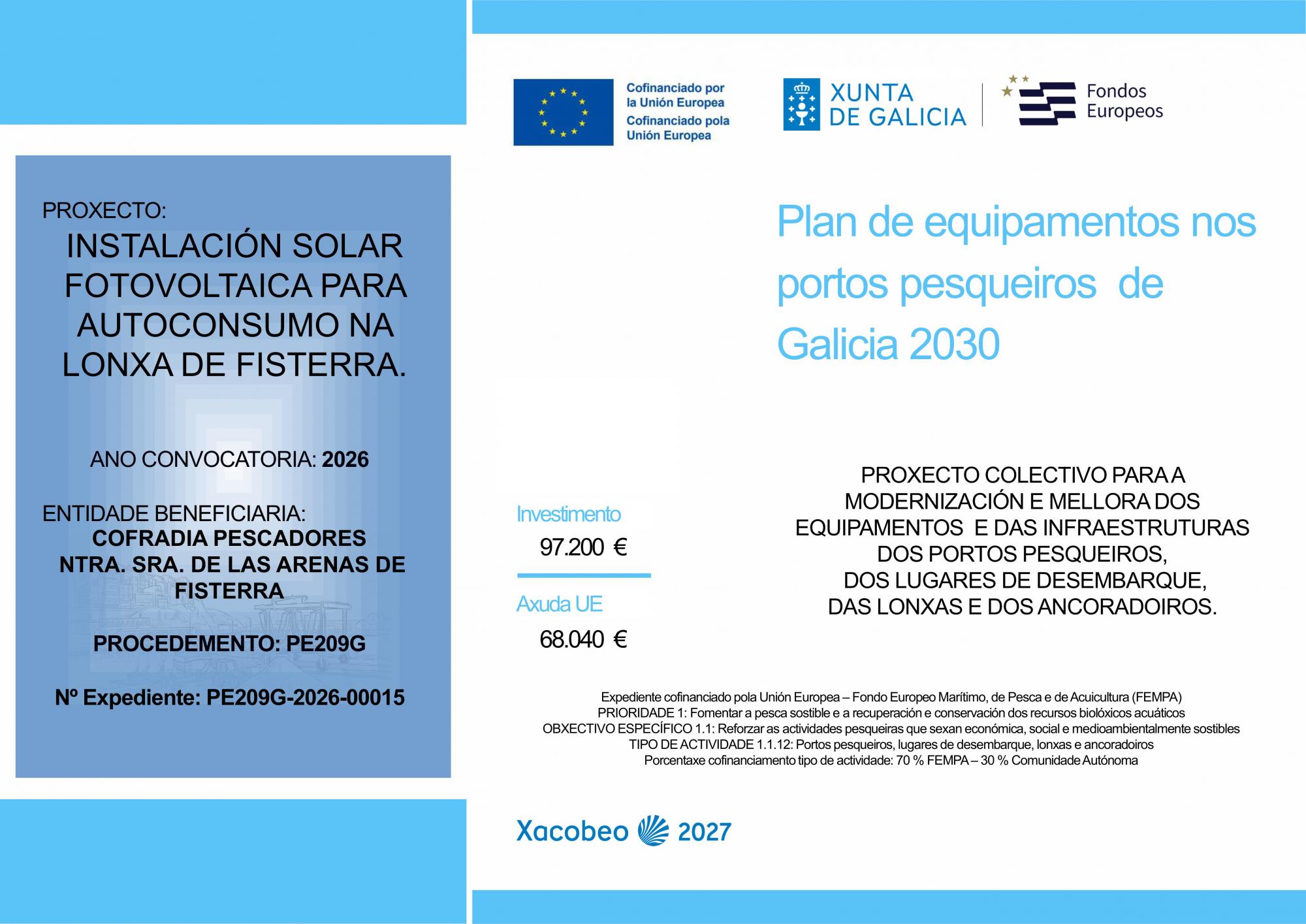 INSTALACION SOLAR FOTOVOLTAICA COFRADÍA DE FISTERRA