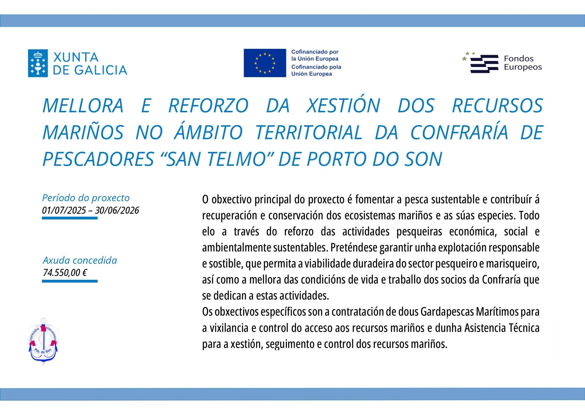 MELLORA E REFORZO DA XESTIÓN DOS RECURSOS MARIÑOS PE209P-00028