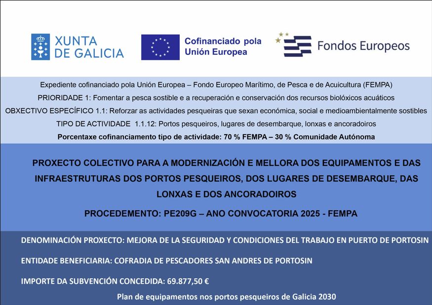PROXECTO COLECTIVO PARA A MODERNIZACIÓN E MELLORA DOS EQUIPAMENTOS E INFRASTRUTURAS DOS PORTOS PESQUIROS, DOS LUGARES DE DESEMBARQUE, DAS LONXAS E DOS ANCORADOIROS