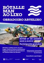 O 27 de agosto celébrase na casa da cultura de Riomaior un obradoiro de Artelixo con lixo mariño e residuos domésticos. Poden participar nenas e nenos entre 8 e 12 anos.